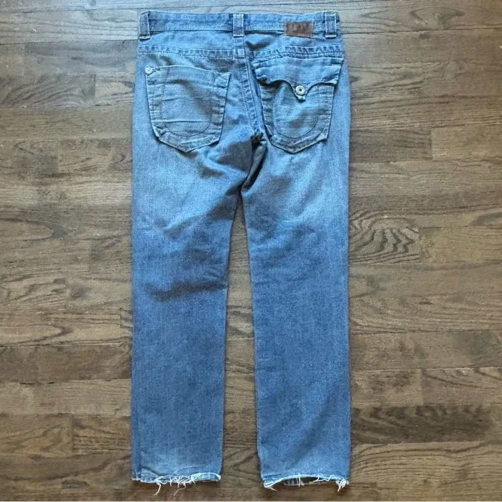 Vintage Y2K True Religion Y2K Ripped Distressed Bootcut Jeans • size 38